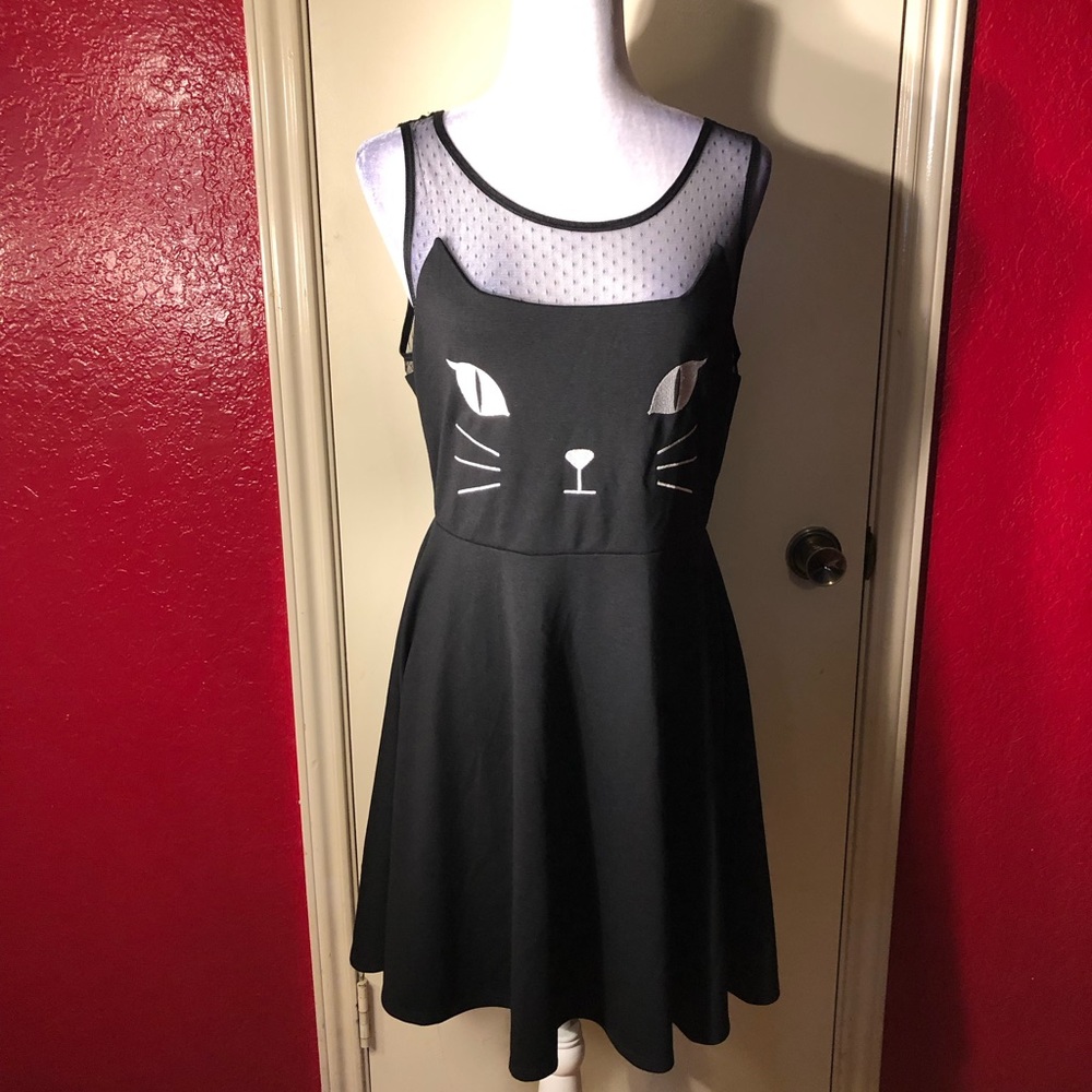 Black Cat Face Dress